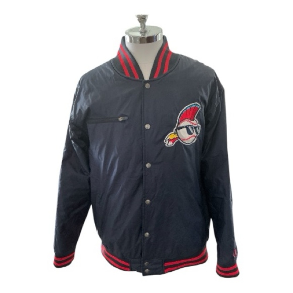 Baseballism Americas Brand Sz 2XL Polyester Snap Embroidered Quilt Lined Jacket